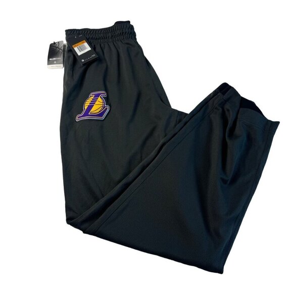 Nike Dri-Fit Lakers NBA Athletic Warm-Up Knit Pants SZ 2XL Gray NEW - Picture 1 of 11